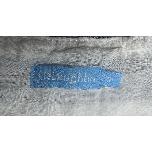 J. McLaughlin 100% Linen Striped Nautical Knee Length Skirt Women’s Size 10 - Picture 4 of 4